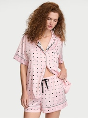 Victoria's Secret Angel Pink Polka Dot Satin Short Pyjamas Set - Image 2 of 3