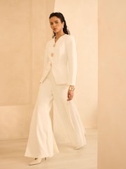 Mint Velvet Statement Button Sculpted Jacket - Afbeelding 5 van 7