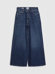 River Island Blue Petite High Rise Brandy Soft Wide Leg Jeans - Image 4 of 4