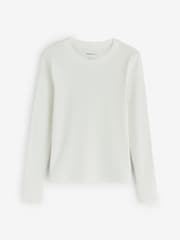 River Island Cream Long Sleeve Ribbed Tops 2 Pack - Image 5 of 5