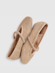 River Island Gold Crochet Ballet Pumps - Image 4 of 6