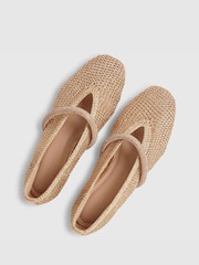 River Island Gold Crochet Ballet Pumps - Image 5 of 6