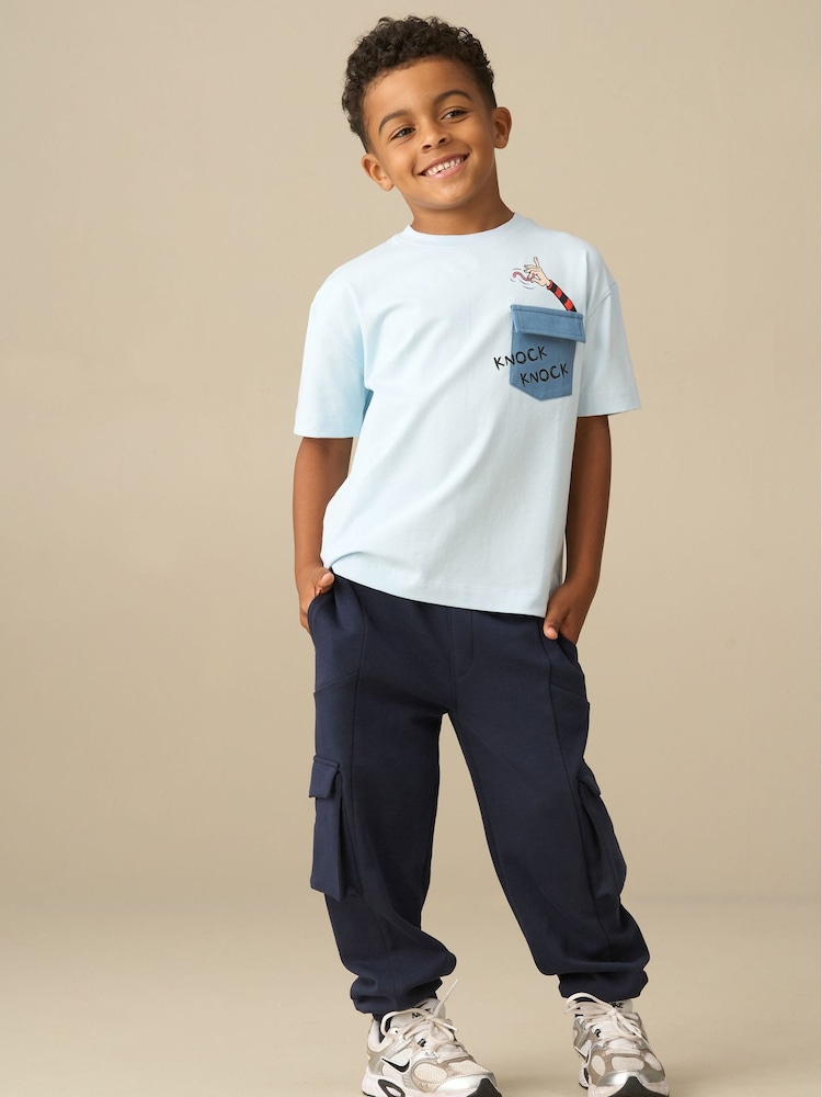 Angel & Rocket Beano Blue Joke Pocket T-Shirt - صورة 1 من 5