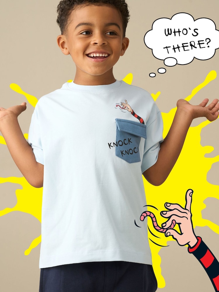 Angel & Rocket Beano Blue Joke Pocket T-Shirt - صورة 2 من 5