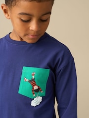 Angel & Rocket Beano Navy Printed Pyjamas - Изображение 3 5