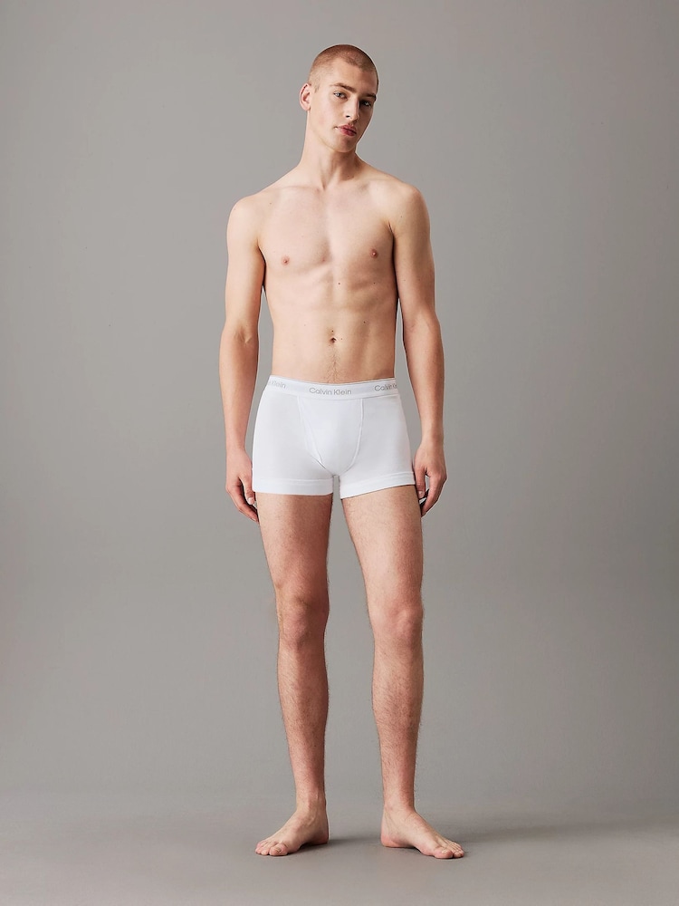 Calvin Klein Black Cotton Jersey Boxer Trunks 3 Pack - Image 2 of 5