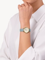 Radley Green Walkies Gold Plated Pistachio Leather Strap Watch - Image 3 of 4
