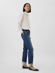Gap Dark Wash High Waisted '90s Original Straight Jeans - Image 4 of 6