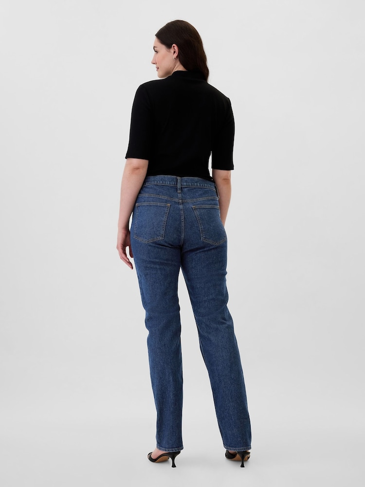 Gap Dark Wash High Waisted '90s Original Straight Jeans - Image 6 of 6
