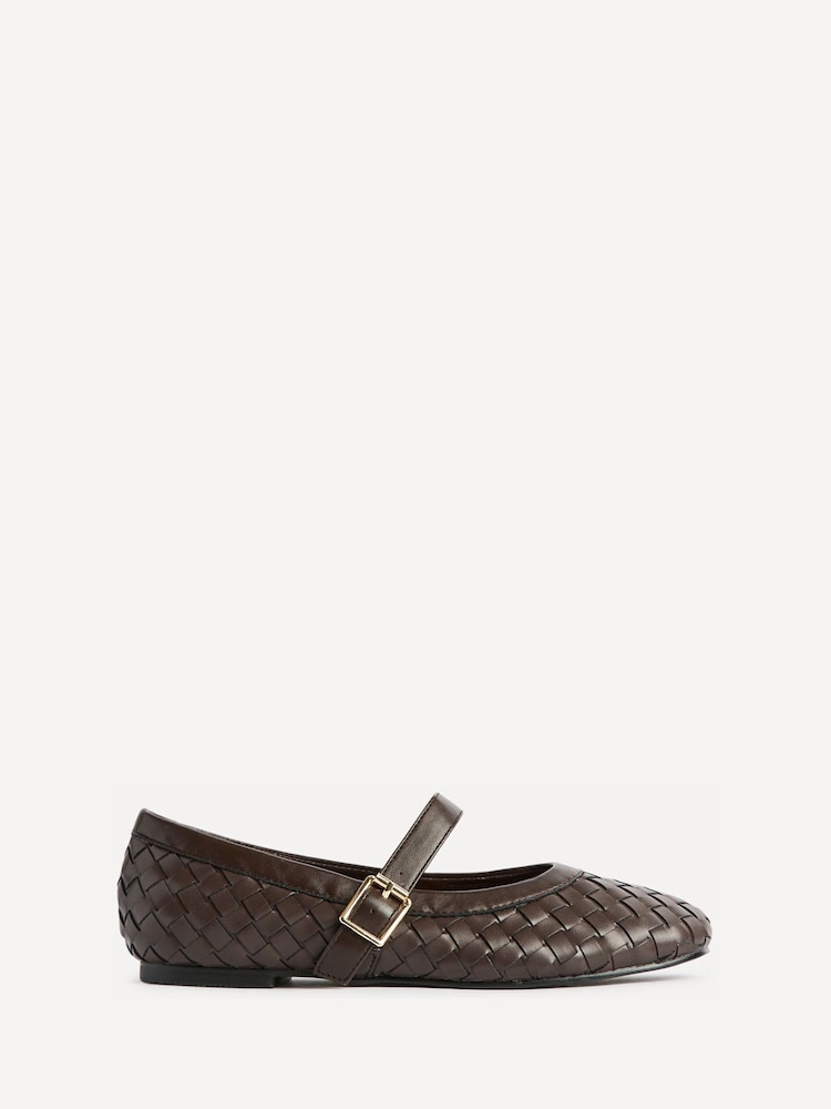 Linzi Brown Index Woven Mary Jane Shoes - Image 2 of 5