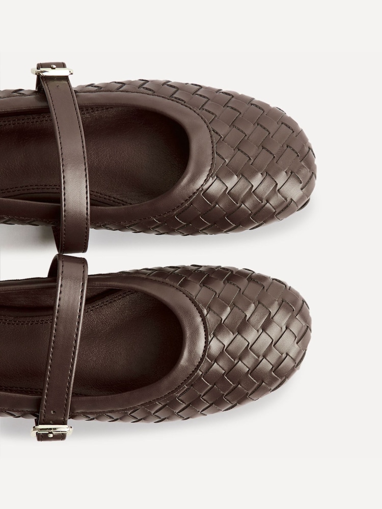 Linzi Brown Index Woven Mary Jane Shoes - Image 5 of 5
