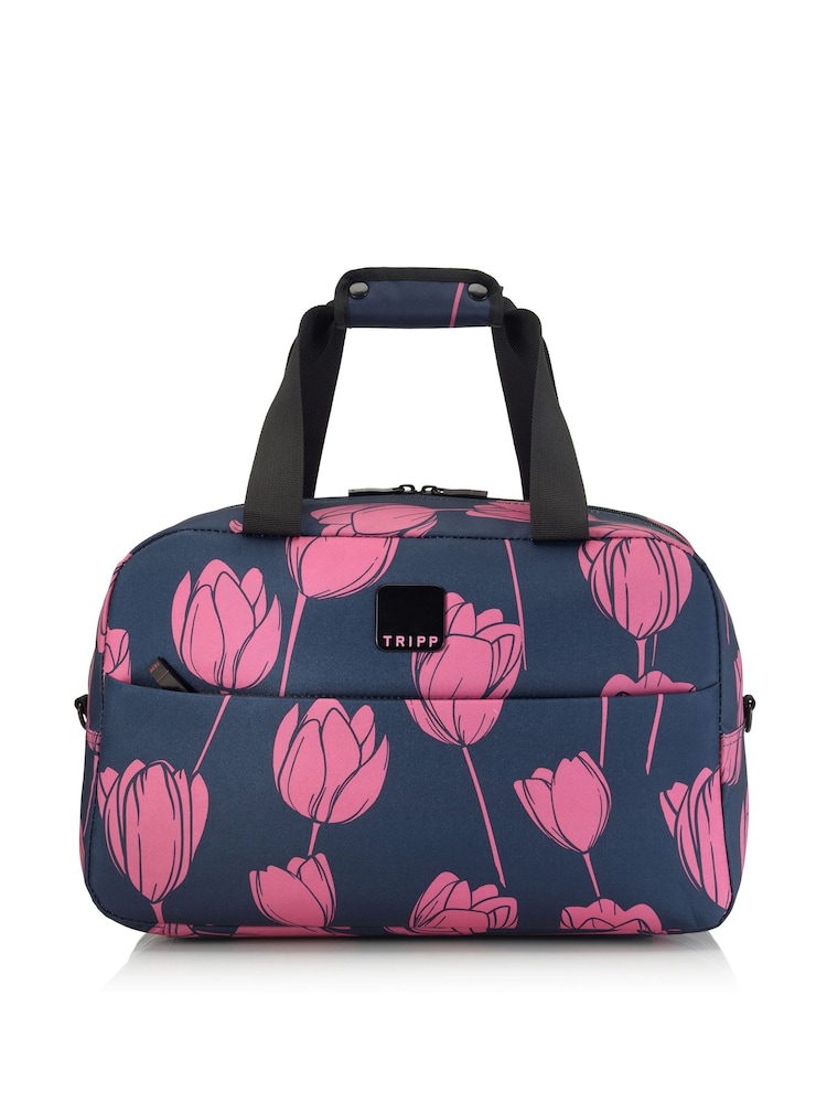 Tripp Blue Tulip Print Weekend Bag EasyJet Underseat Size - Image 1 of 2 Tripp Blue Tulip Print Weekend Bag EasyJet Underseat Size - Image 1 of 2