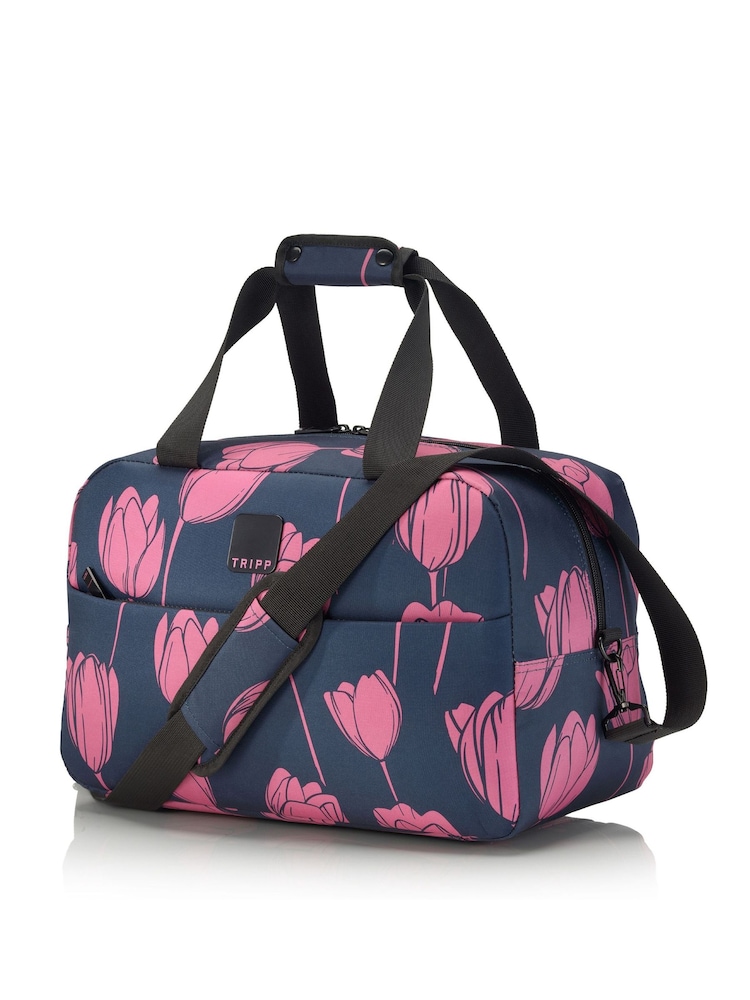 Tripp Blue Tulip Print Weekend Bag EasyJet Underseat Size - Image 2 of 2 Tripp Blue Tulip Print Weekend Bag EasyJet Underseat Size - Image 2 of 2