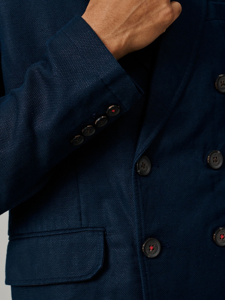 Aubin blå Northfield DB blazer med lommelapper - Bilde 4 av 4