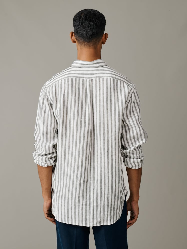 グリーン - Aubin Worlaby リネンシャツ - 画像 2 / 5