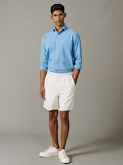 Aubin Blue Grainsby Linen Cotton Shirt - Image 3 of 5