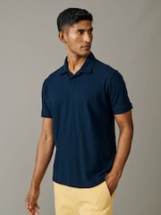 Синий - Рубашка поло с открытым воротником Aubin Heritage - Изображение 1 5