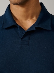 Синий - Рубашка поло с открытым воротником Aubin Heritage - Изображение 4 5