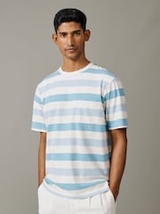Aubin Blue Danton Relaxed T-Shirt - Imagen 1 de 6