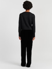 Chinti & Parker Laura Whitmore Embellished Bow Black Sweater - Image 2 of 4