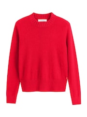 Chinti & Parker Velvet-Red Wool-Cashmere Cropped Sweater - Image 2 of 2