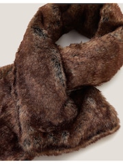 Monsoon Cream Agnes Faux Fur Scarf - Image 3 of 3