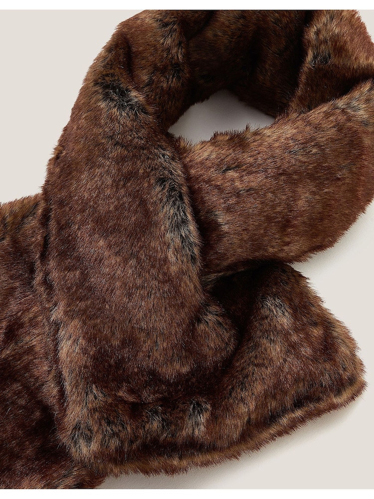 Monsoon Cream Agnes Faux Fur Scarf - Image 3 of 3