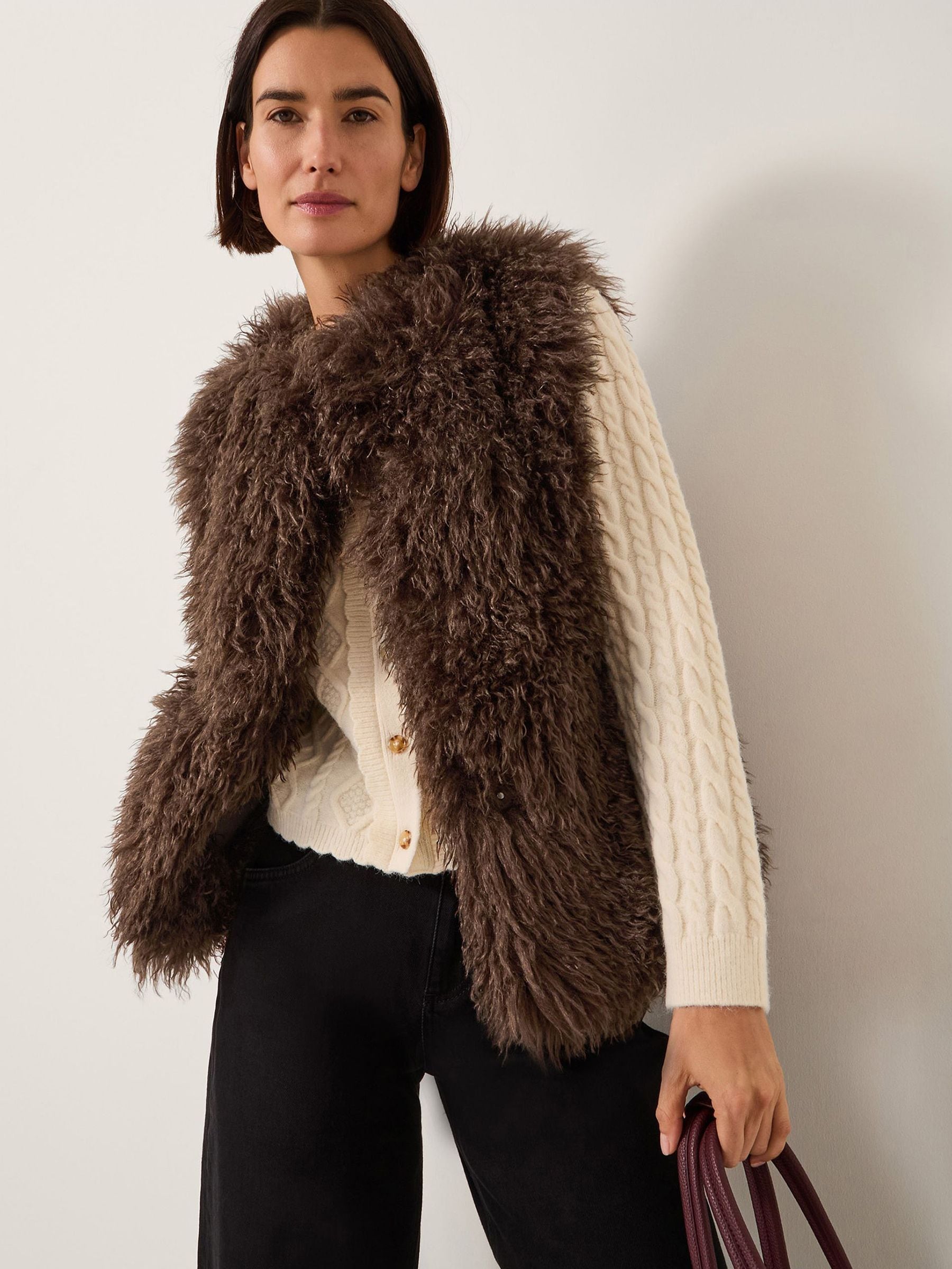 エムドット　Emdot 2way fur gilet ジレ Buy Ro&Zo Brown Faux Fur Gilet from the Next UK online shop