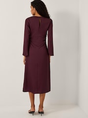 Monsoon Red Polly Floral Print Midi Dress - Image 3 of 4