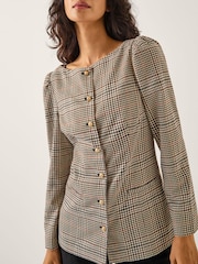 Monsoon Cream Carmen Check Print Jacket - Image 2 of 7