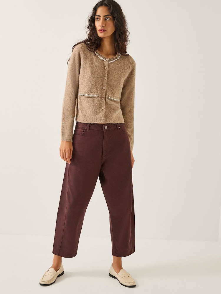 Monsoon Brown Evie Embellished Cardigan - Image 2 of 5