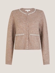 Monsoon Brown Evie Embellished Cardigan - Image 5 of 5