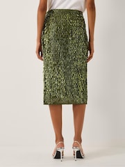 Monsoon Green Serenity Sequin Midi Skirt - Image 3 of 4