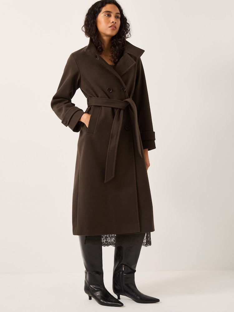Monsoon Brown Tia Funnel Trench Coat - Image 1 of 5