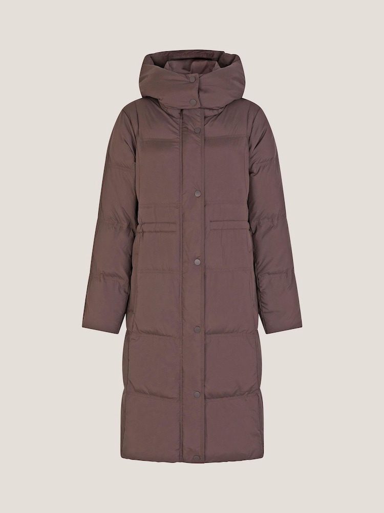 Monsoon Brown Molly Long Puffer Coat - Image 5 of 5