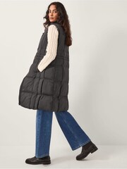 Monsoon Black Nelly Long Padded Gilet - Image 2 of 6