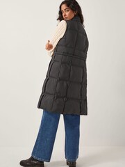 Monsoon Black Nelly Long Padded Gilet - Image 3 of 6