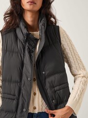 Monsoon Black Nelly Long Padded Gilet - Image 4 of 6