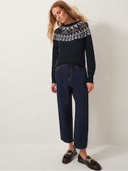 Monsoon Black Fia Hotfix Fair Isle Pattern Jumper - Image 1 of 5