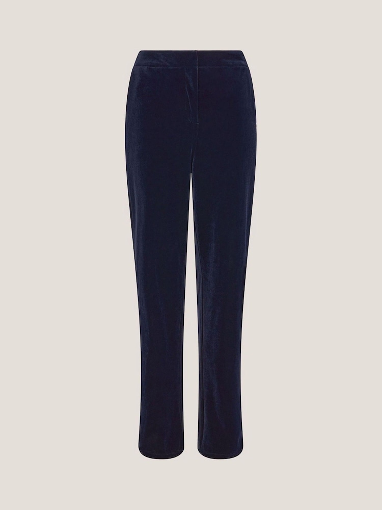 Monsoon Blue Mila Straight Velvet Trousers - Image 6 of 6 Monsoon Blue Mila Straight Velvet Trousers - Image 6 of 6