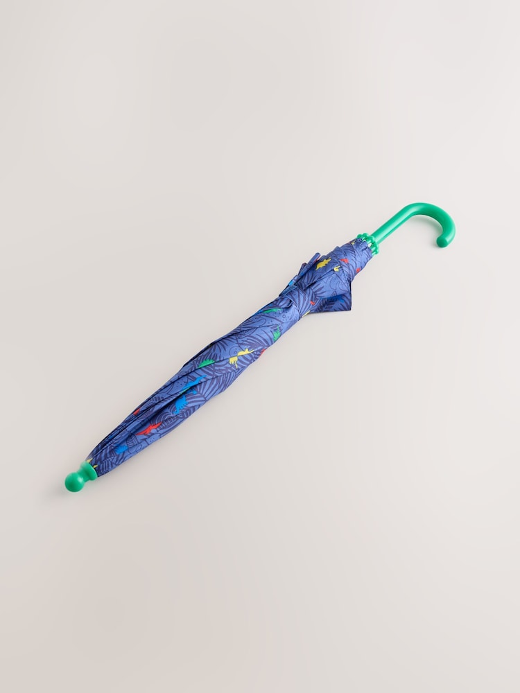 Blue Dinosaur All-Over Print Umbrella - Image 2 of 3 Blue Dinosaur All-Over Print Umbrella - Image 2 of 3