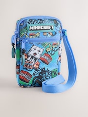 Blue Minecraft Cross-Body Phone Bag - Image 1 of 4