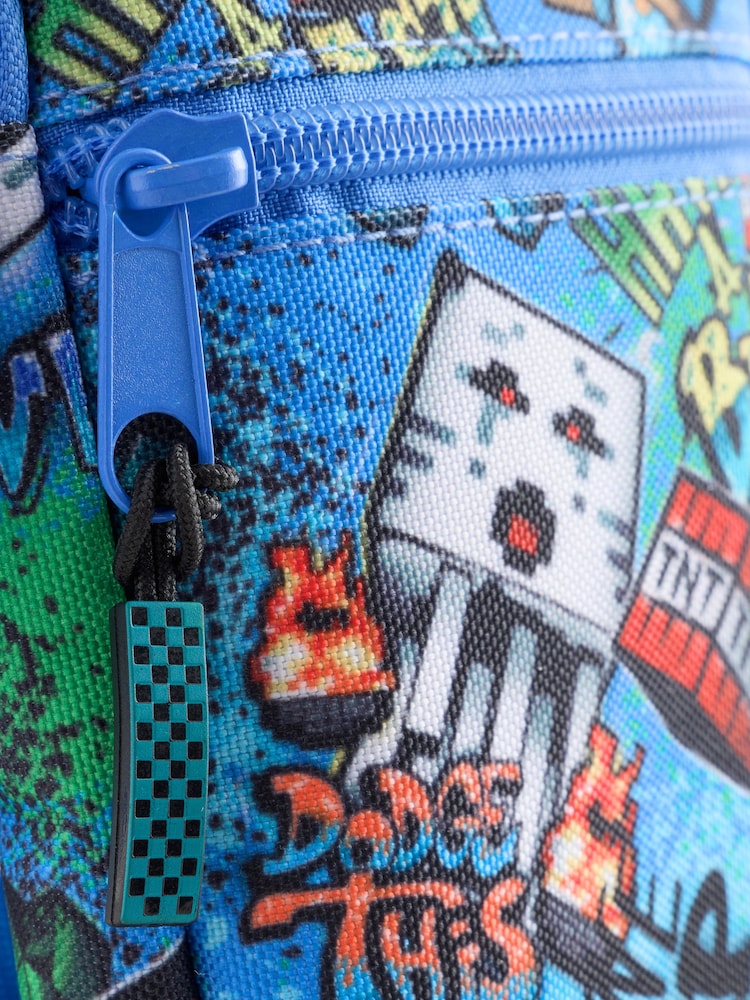Blue Minecraft Cross-Body Phone Bag - Image 4 of 4 Blue Minecraft Cross-Body Phone Bag - Image 4 of 4