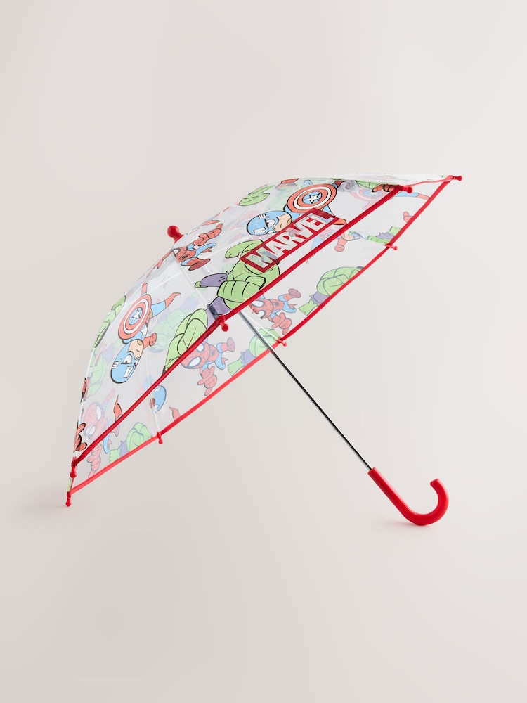 Red/ Clear Marvel Umbrella - Image 1 of 3