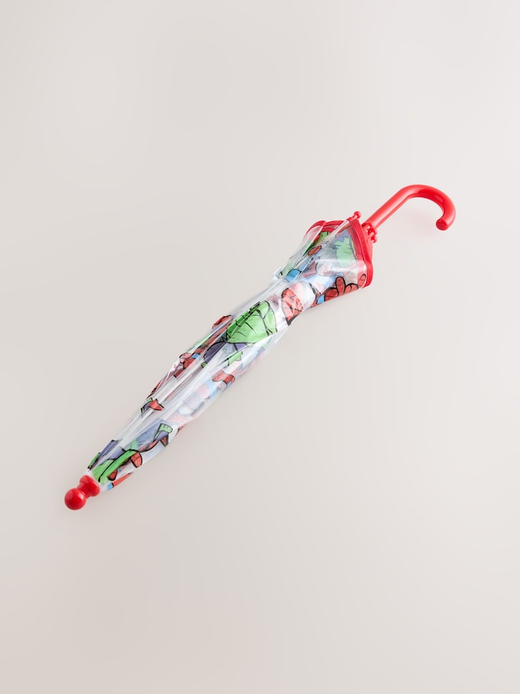 Red/ Clear Marvel Umbrella - Image 2 of 3