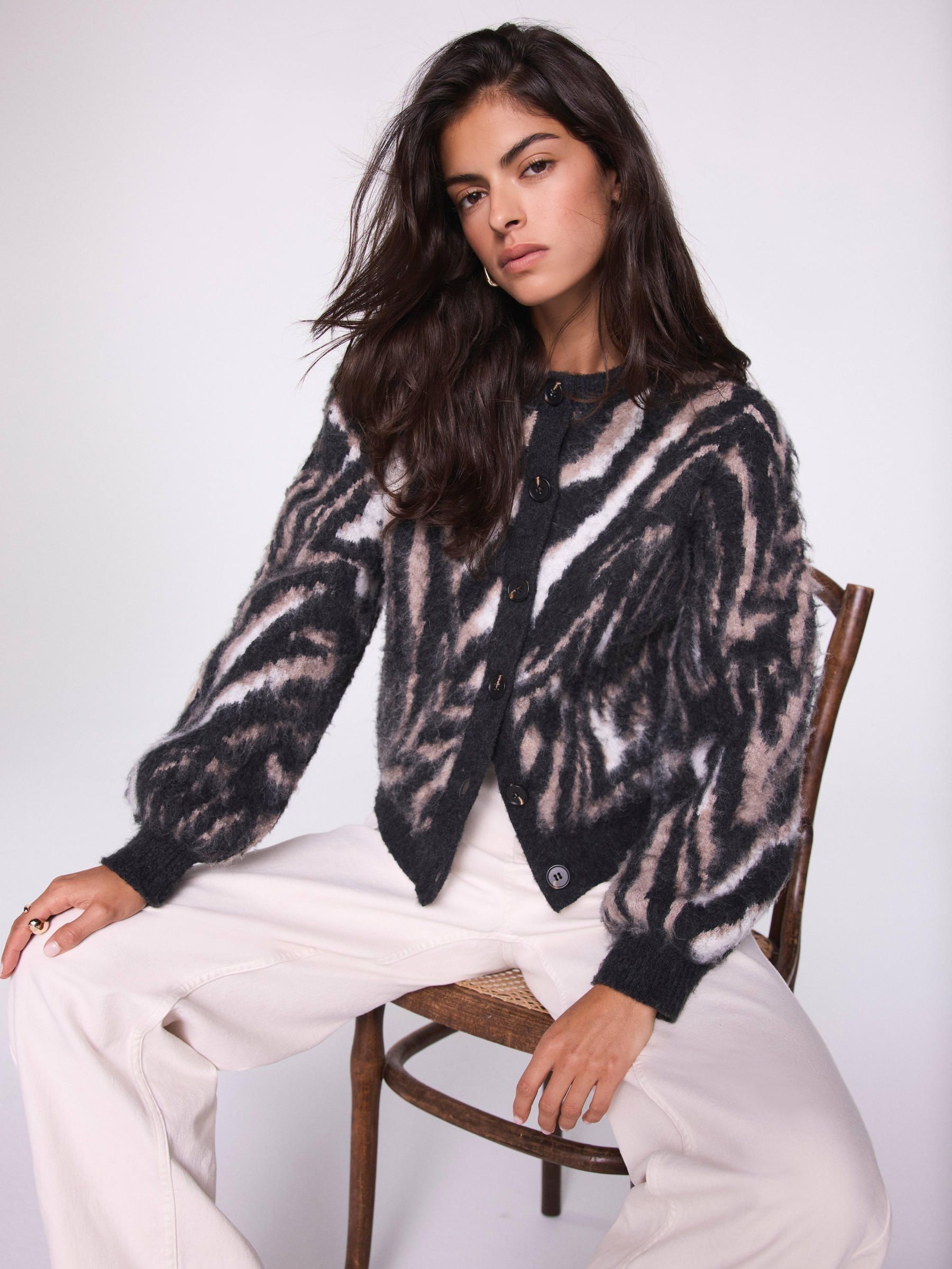 Buy Mint Velvet Natural Zebra Knit Cardigan from Next USA