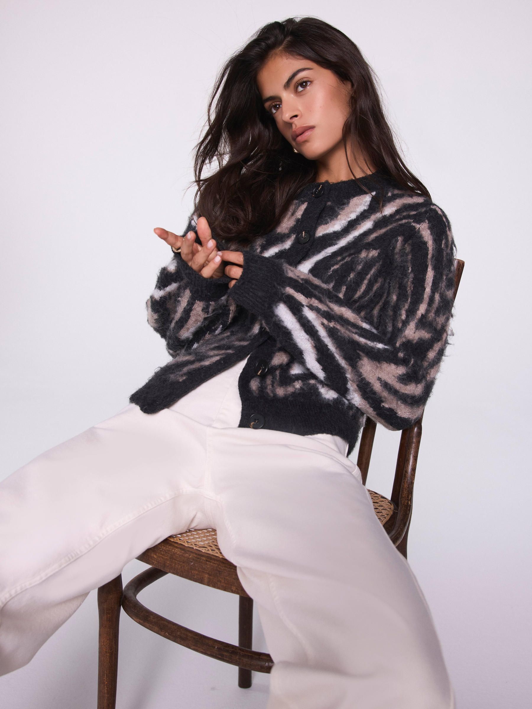 Buy Mint Velvet Natural Zebra Knit Cardigan from Next USA