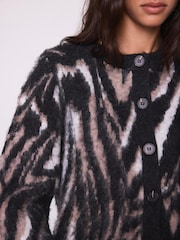 Mint Velvet Natural Zebra Knit Cardigan - Image 4 of 7