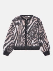 Mint Velvet Natural Zebra Knit Cardigan - Image 6 of 7