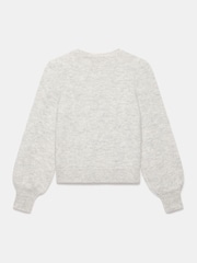 Mint Velvet Grey Knit Balloon Sleeve Jumper - Image 8 of 8